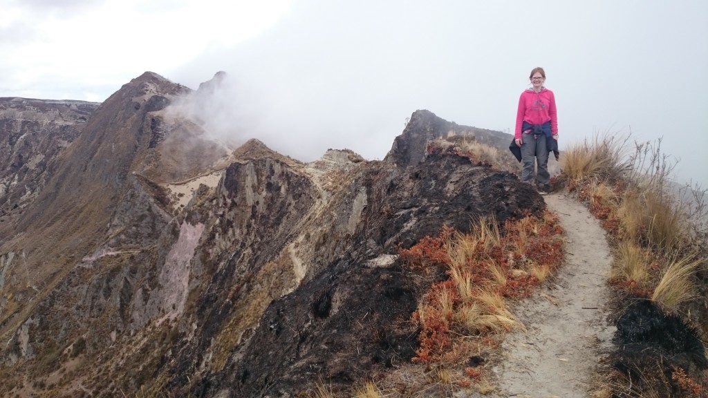 Alex on the Quilotoa rim path