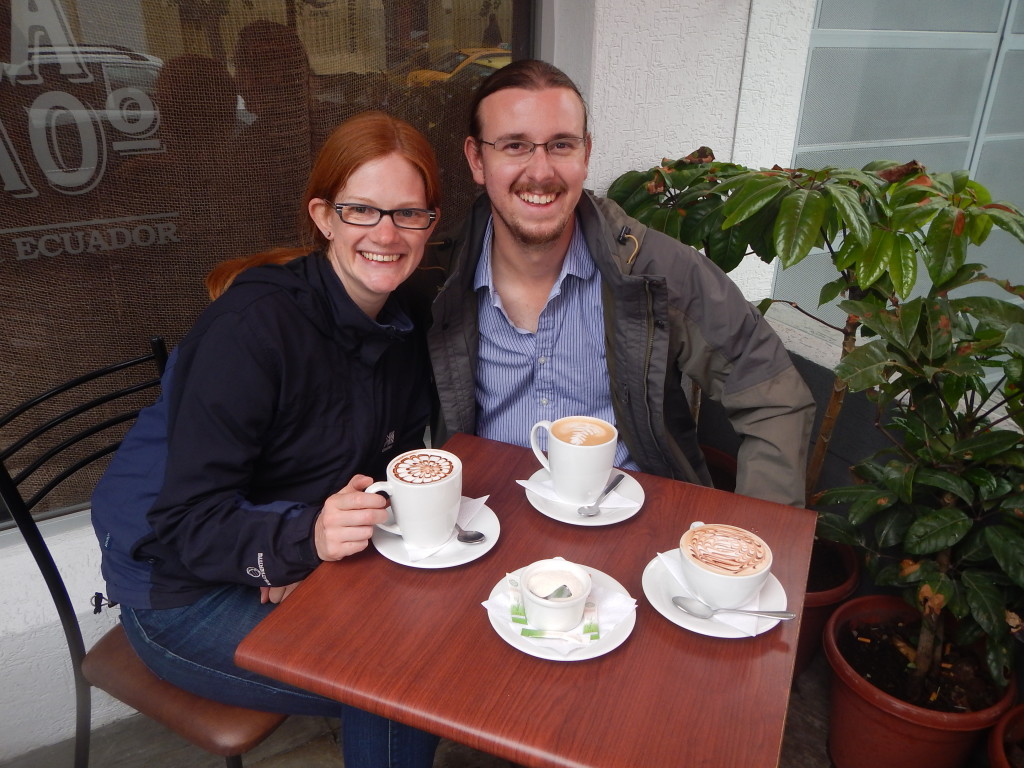 Enjoying a Coffee in Quito