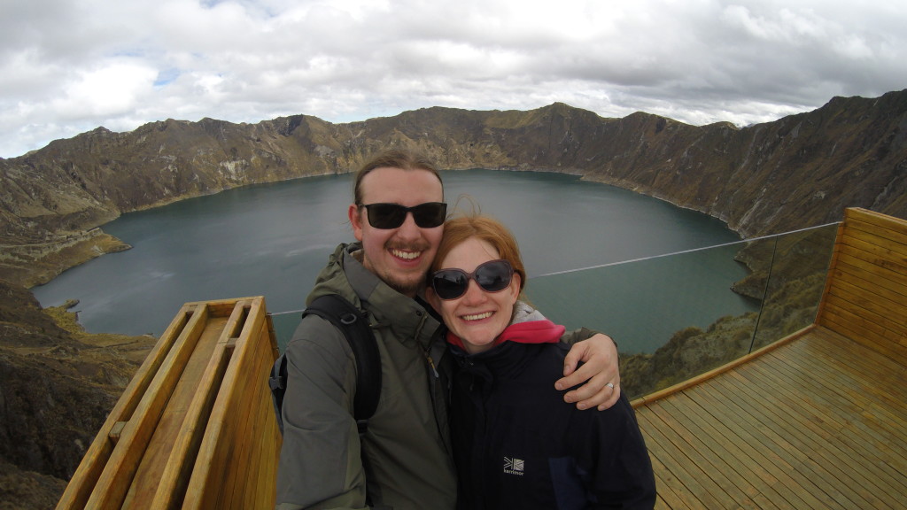 Starting the final day's walk around the Quilota volcano rim