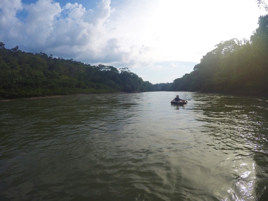 Tubing on the Rio Napo