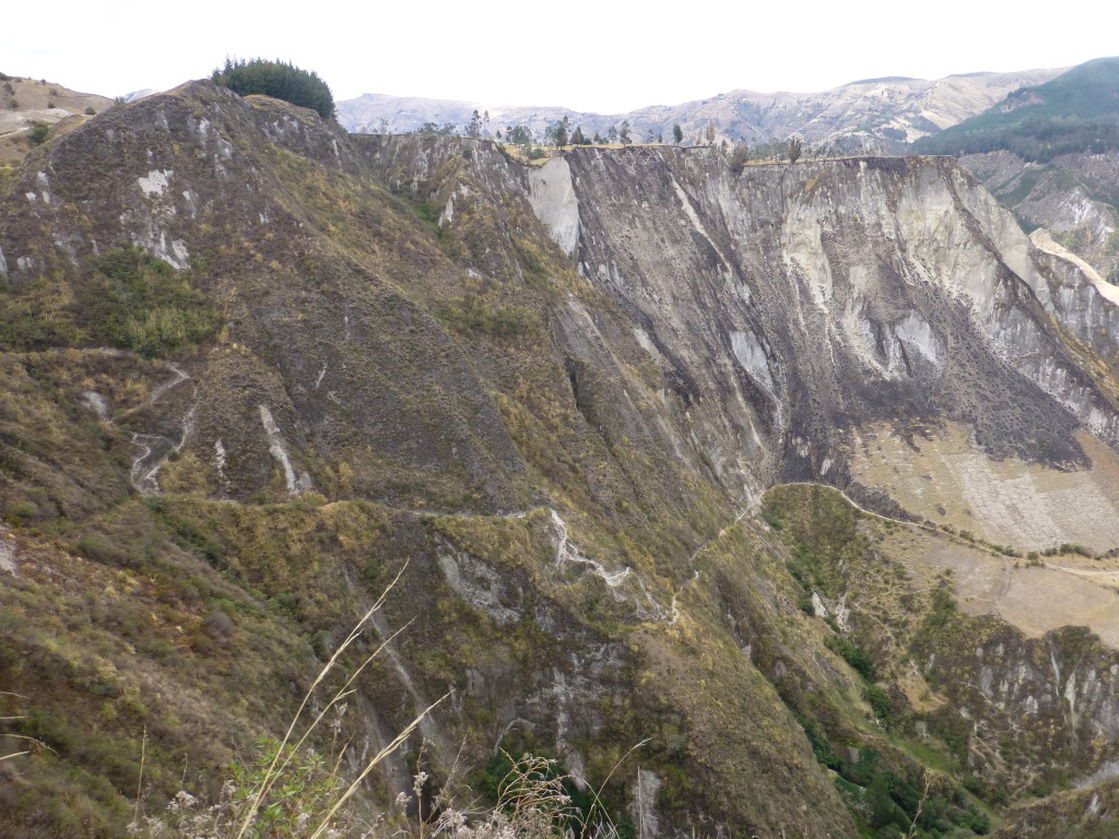 Looking back down on our route