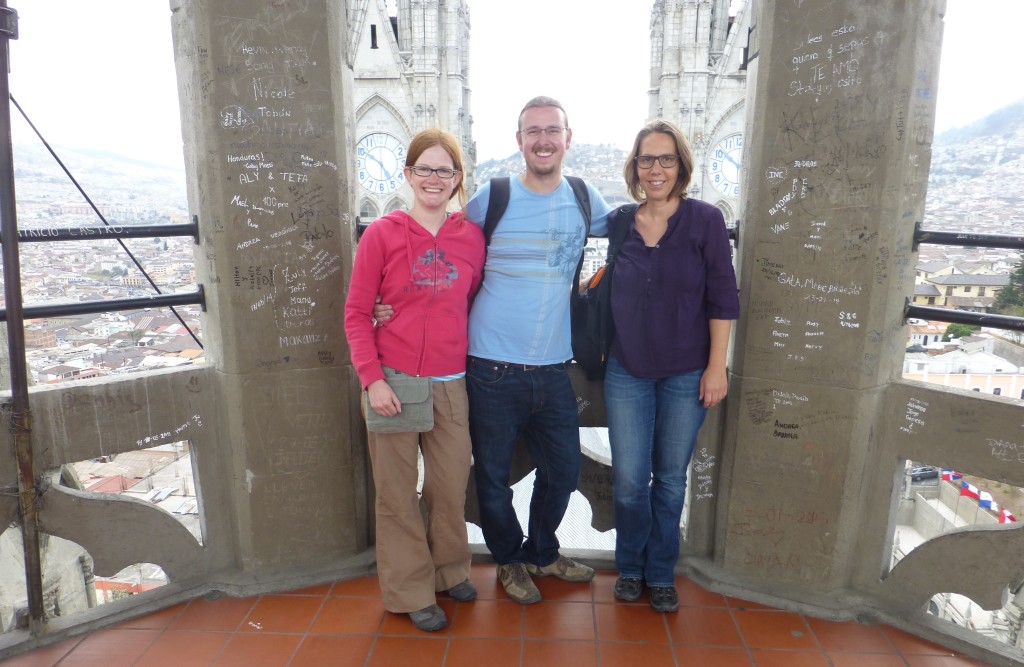 On the roof of the Basílica del Voto Nacional