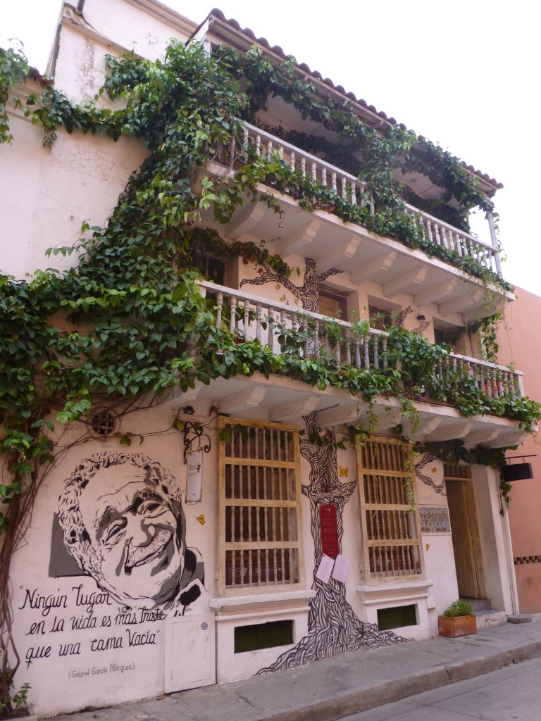 Street Art on the front of Bacco Trattoria, we later ate dinner here