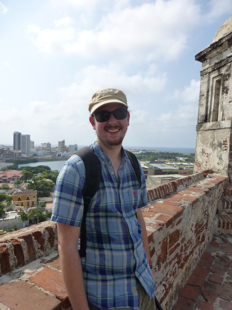 Chris on the battlements at Castillo San Felipe de Barajas