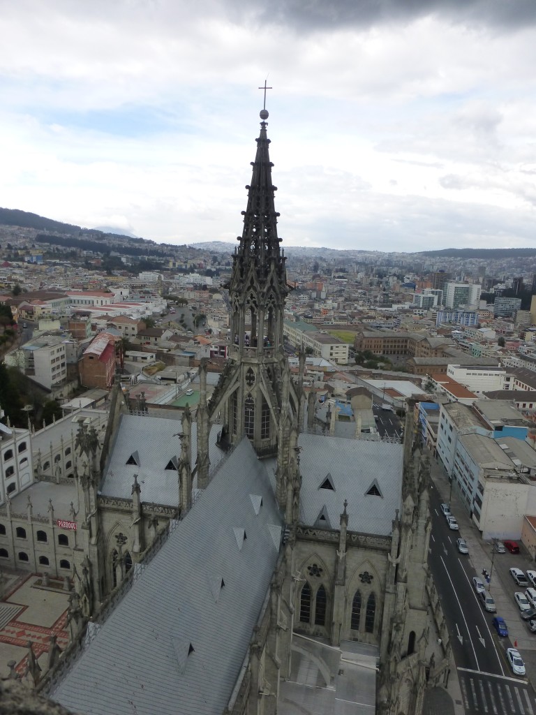 The view from the roof of the On the roof of the Basílica del Voto Nacional
