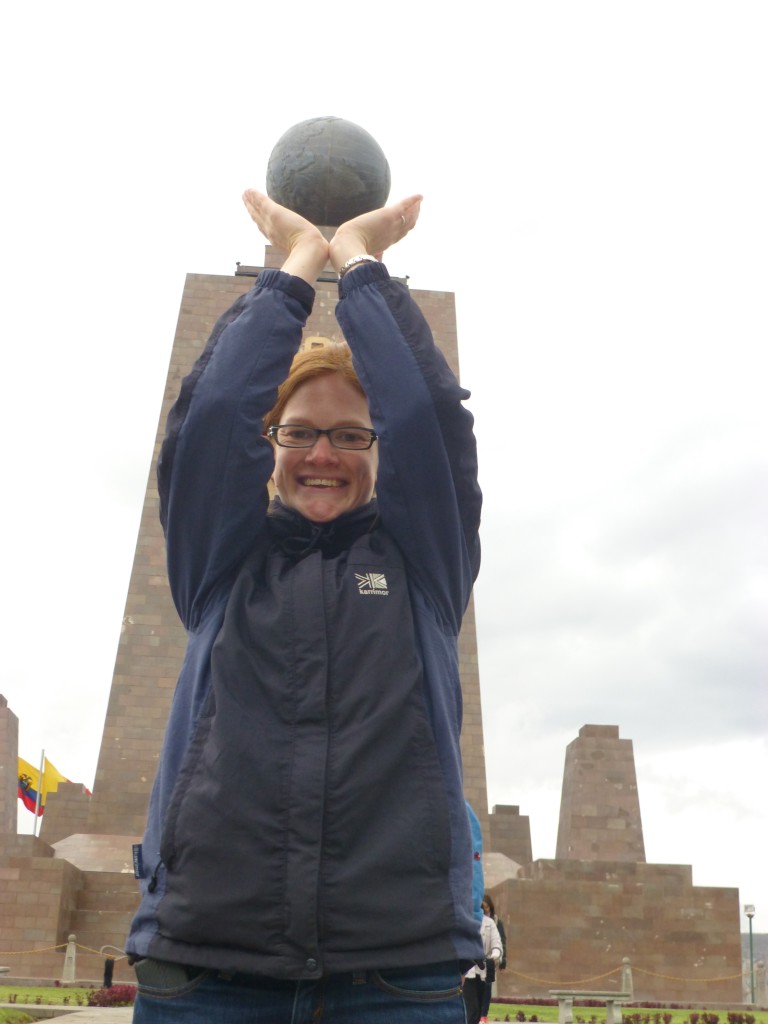 Alex holding up the world