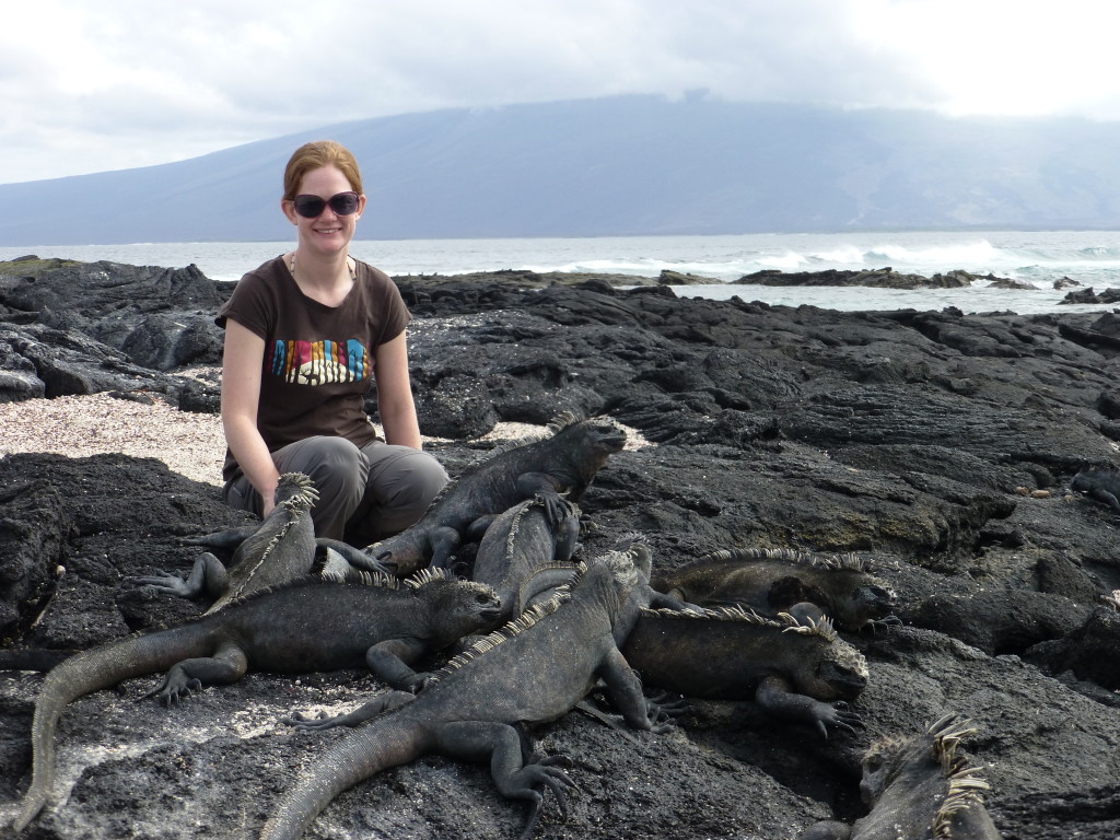 Alex with some Marine Iguanas