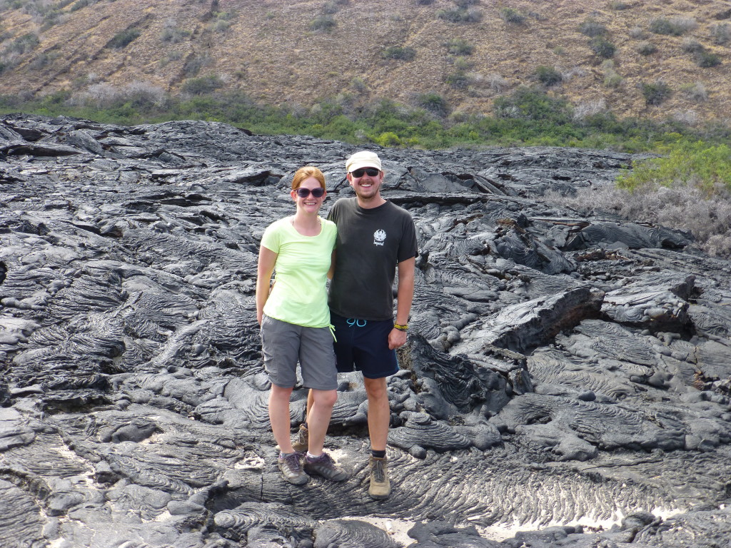 Us on the lava field