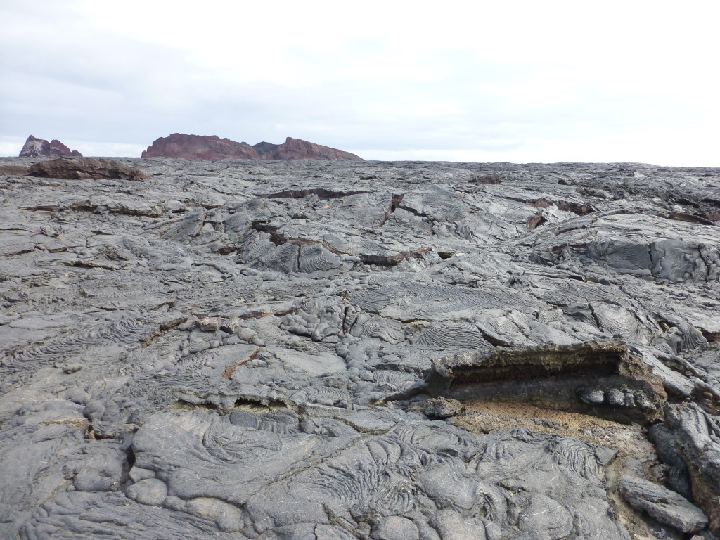 A lava field on Santiago Island