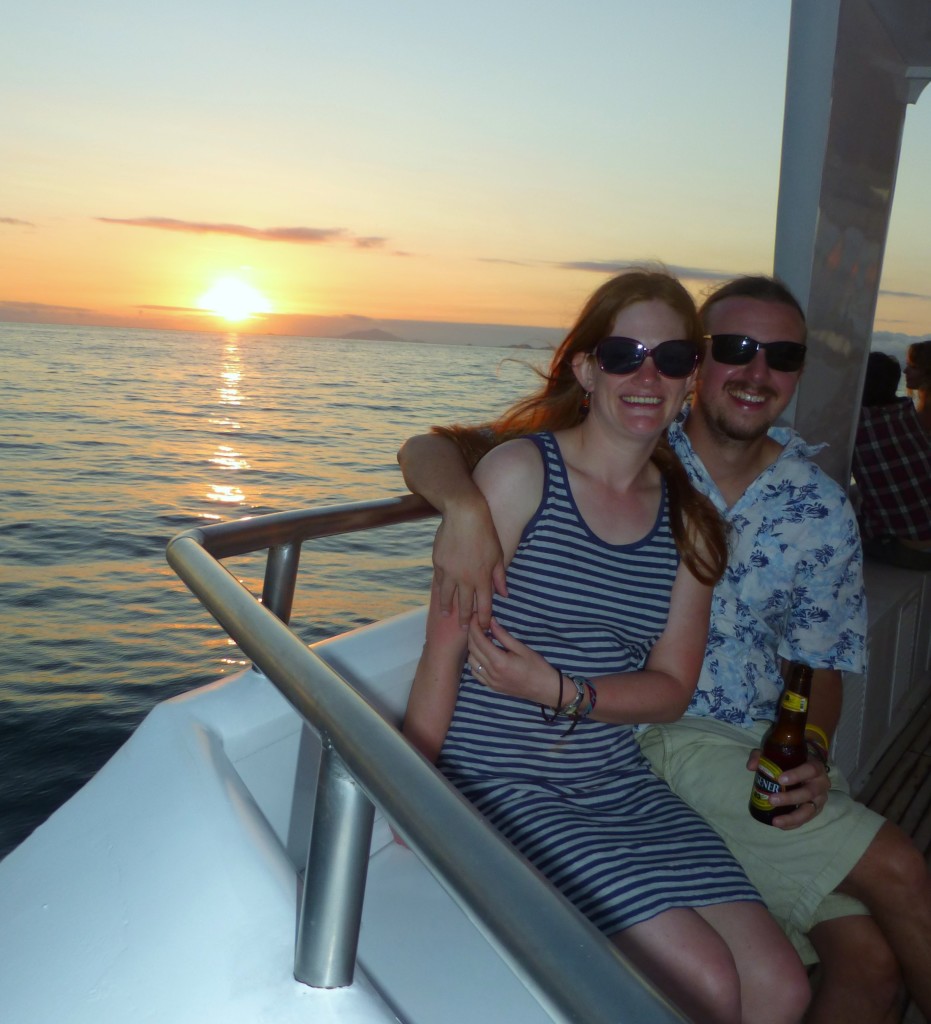Sunset from the boat