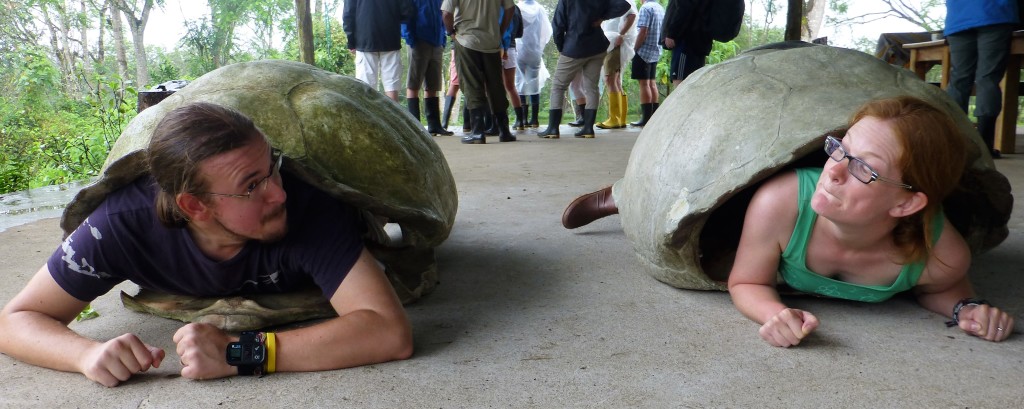 Us doing an impression of giant tortoises