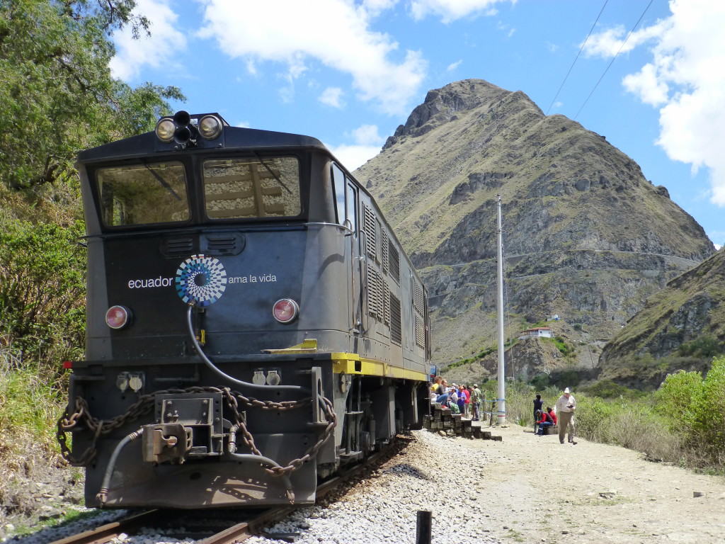 Train with the Devil's Nose behind it