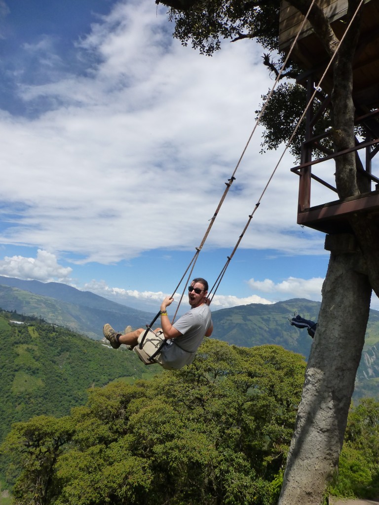 The infamous Baños swing photo