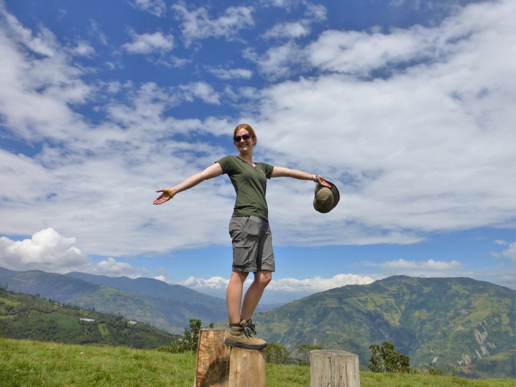 Posing at the top of the world