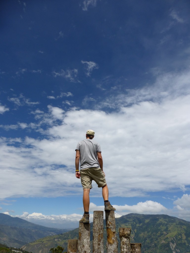 Posing at the top of the world