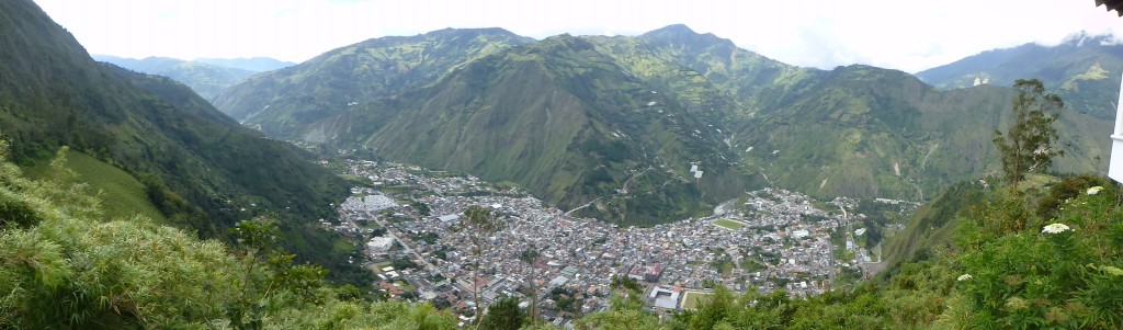 The view down to Baños