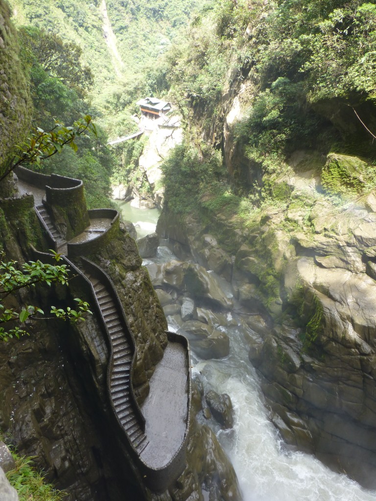 The route down the falls