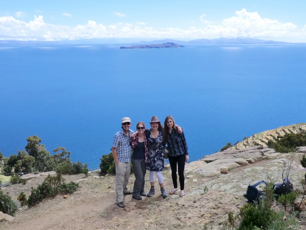 Us all at the top of a hill on Isla del Sol