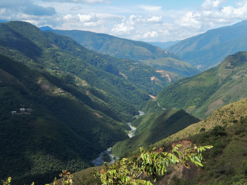 View down the valley where we cycled Death Road