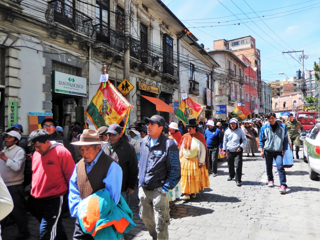 A procession in La Paz