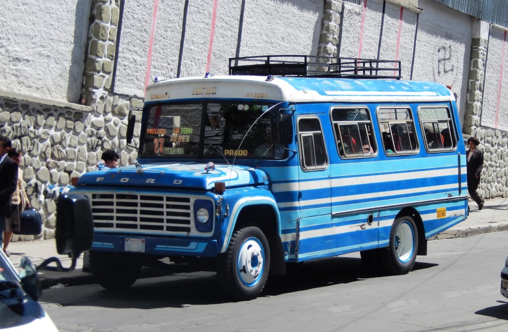 A bus in La Paz