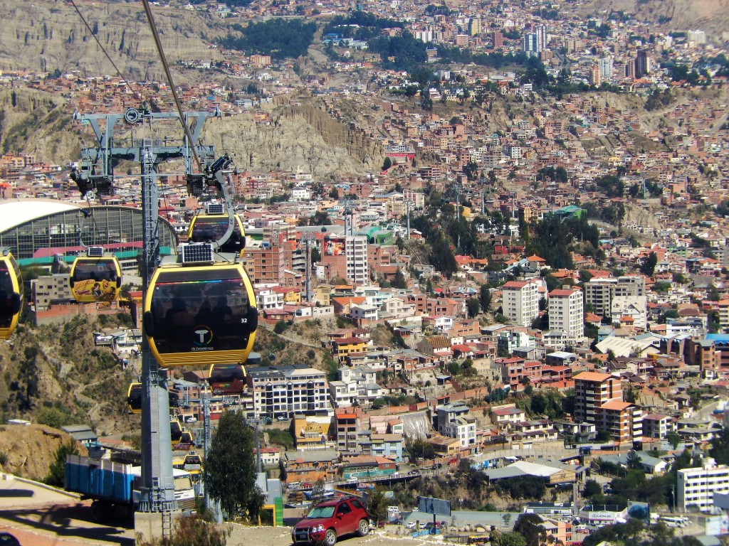 View from the cable cars, La Paz