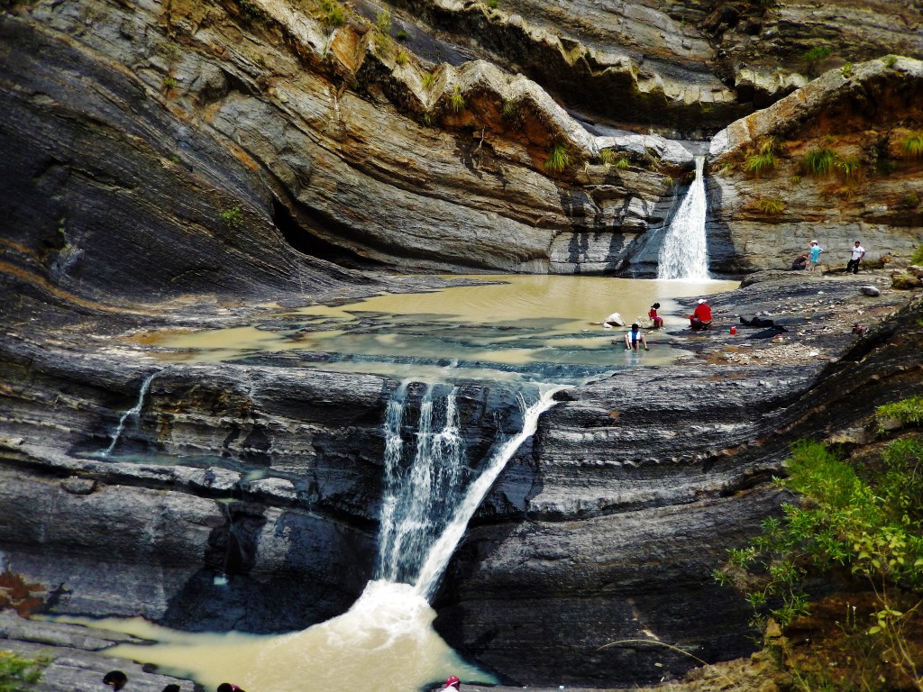 Two of the seven waterfalls on the outskirts of Sucre