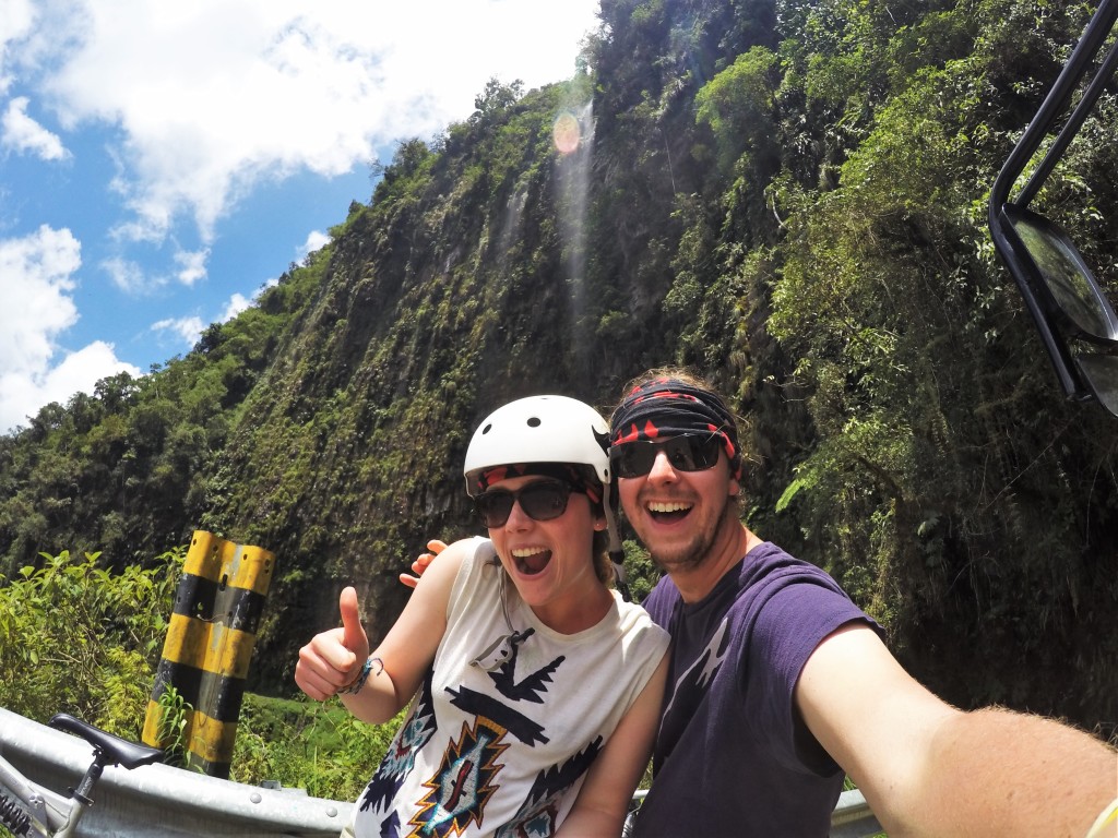 Jacqueline and Chris on Death Road