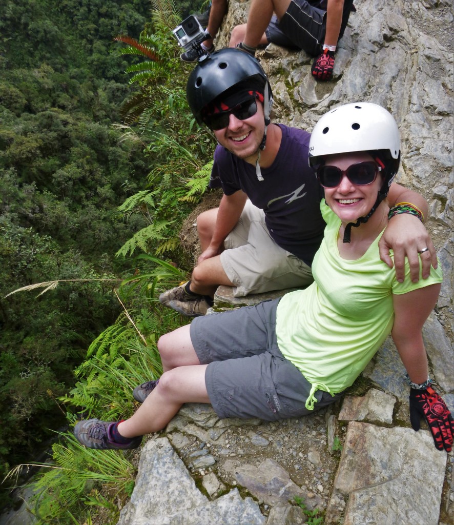 'Relaxing' on the edge of Death Road