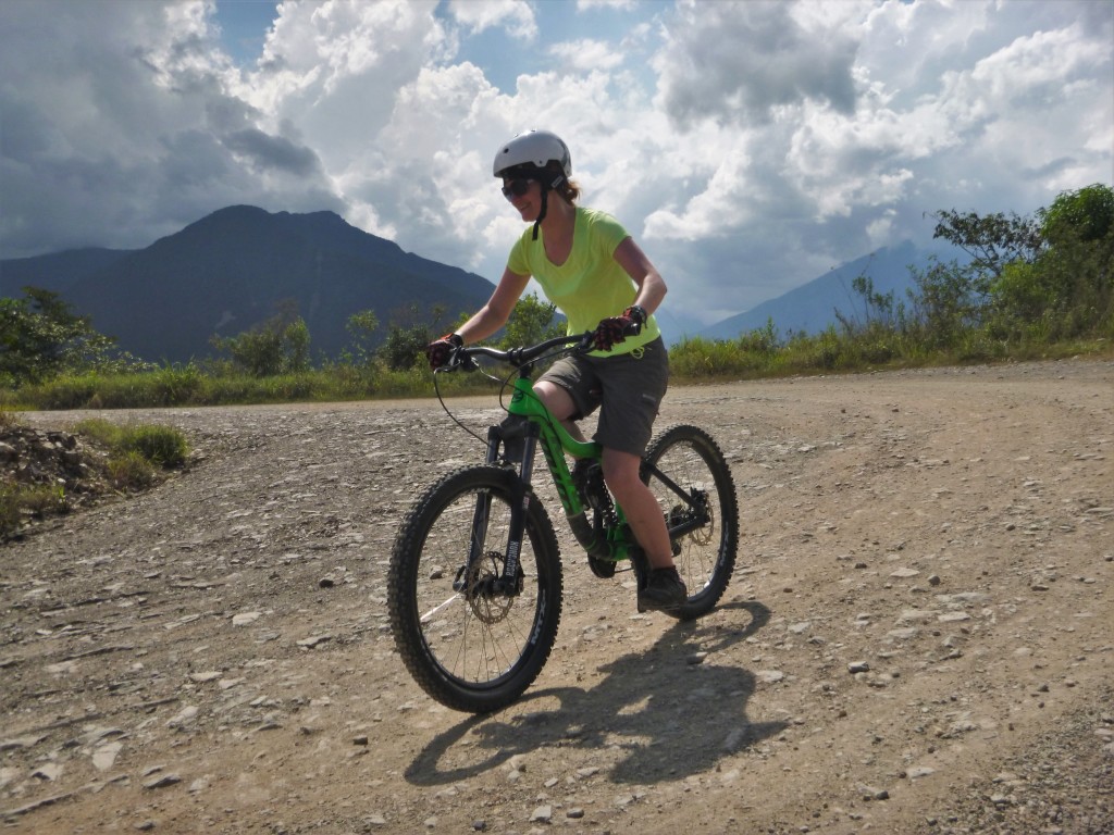 Alex cycling Death Road