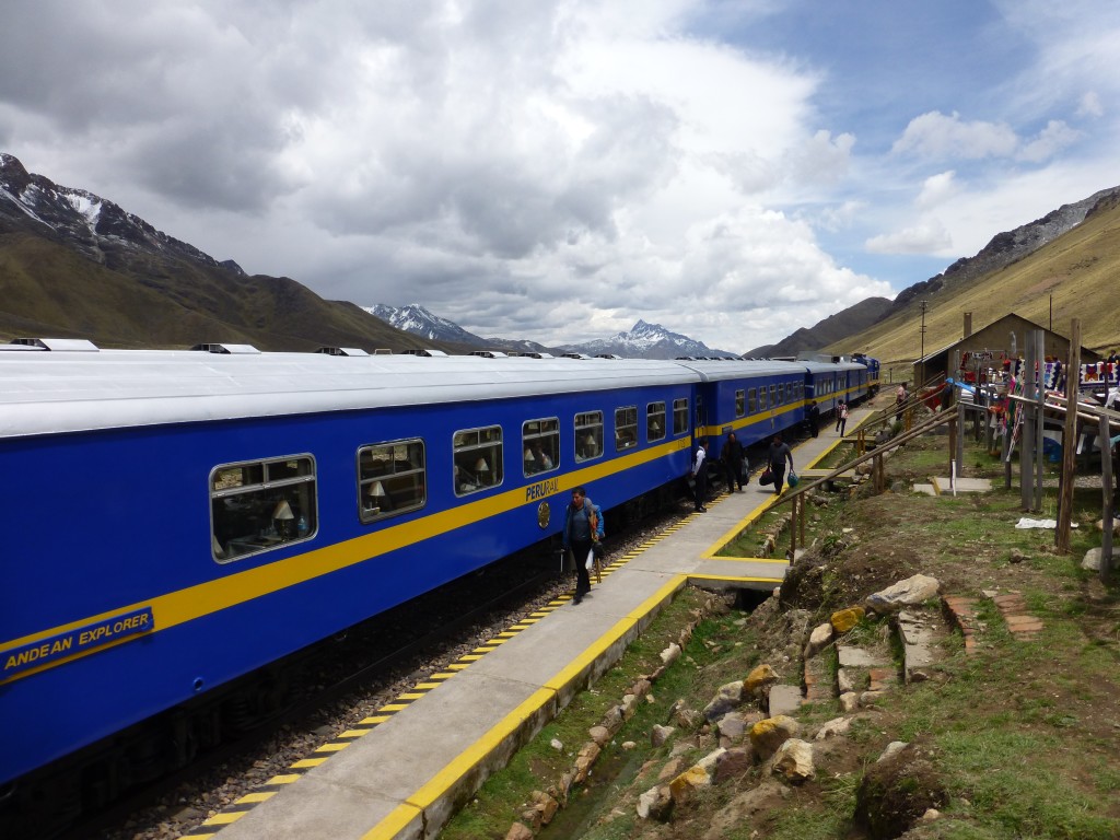 The train stopped at the highest point of our journey