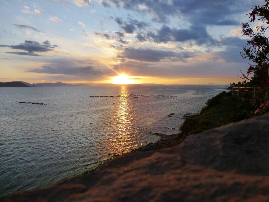 Sunset over the beach near Casa Felix