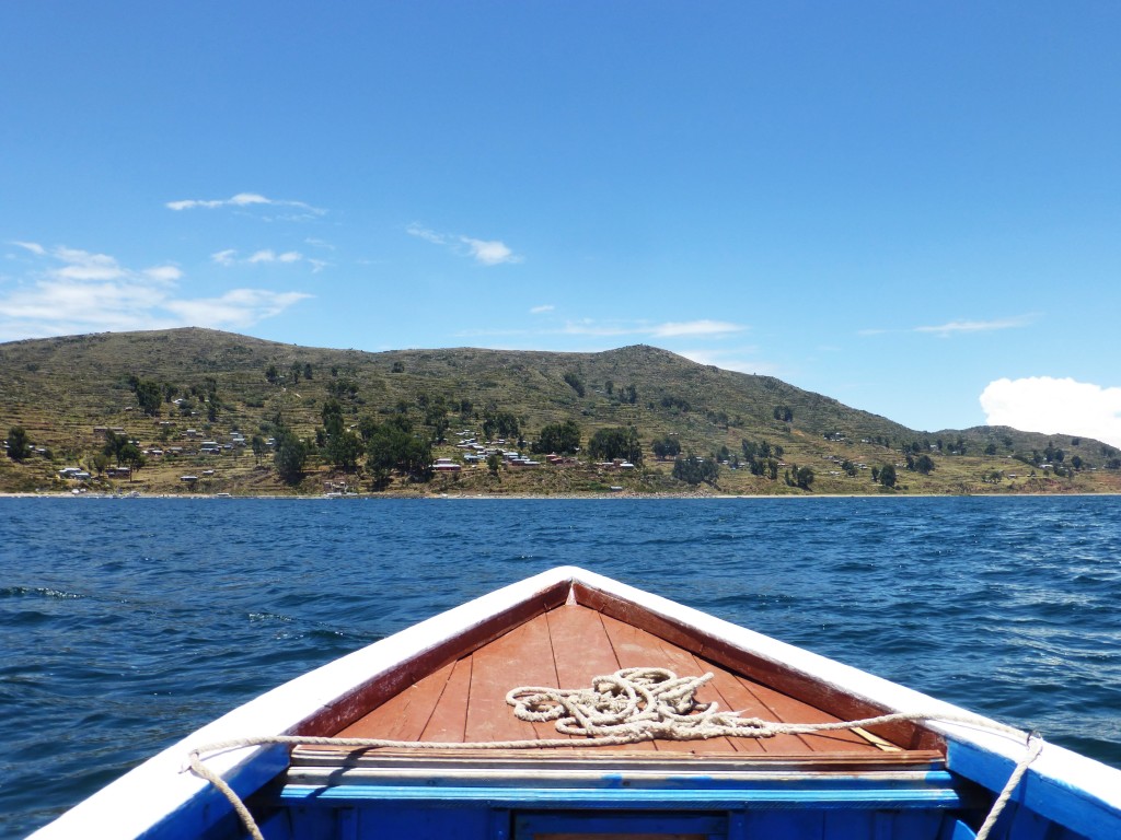 View back to Casa Felix from the boat