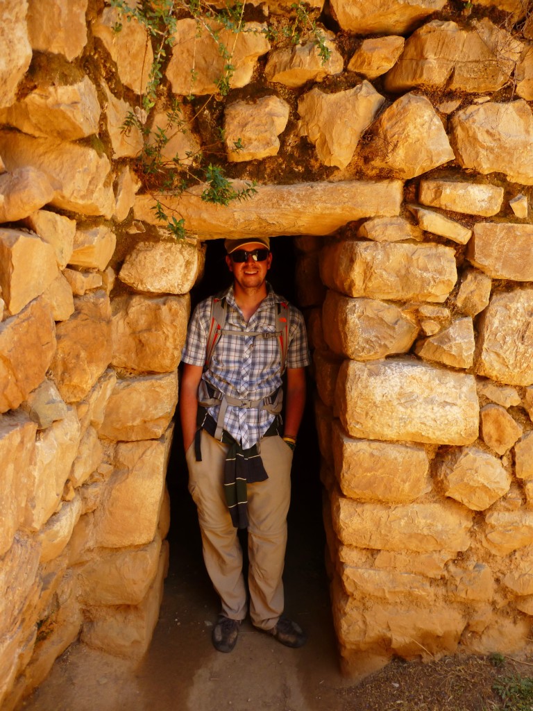 Chris at the Inca ruins on Isla del Sol