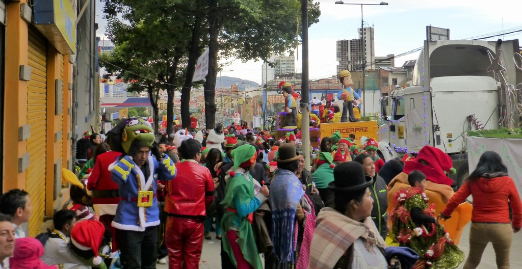 Christmas parade in La Paz