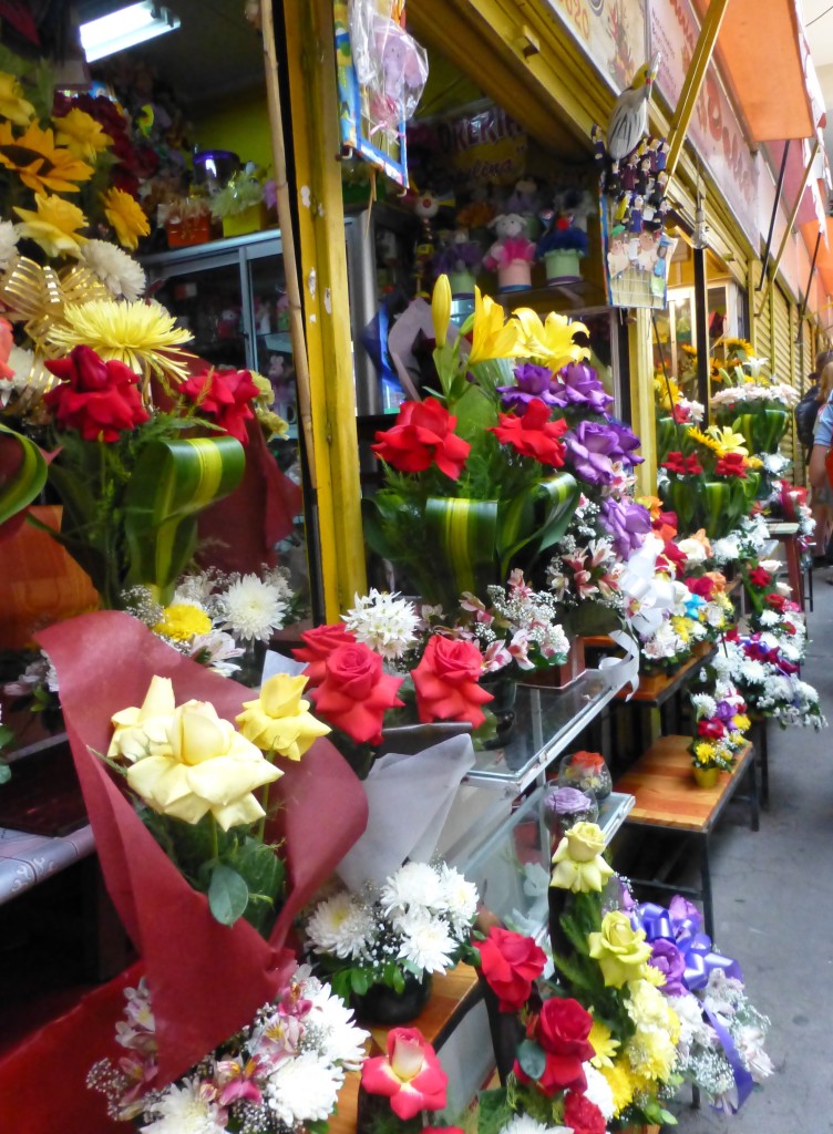 Flower market in La Paz