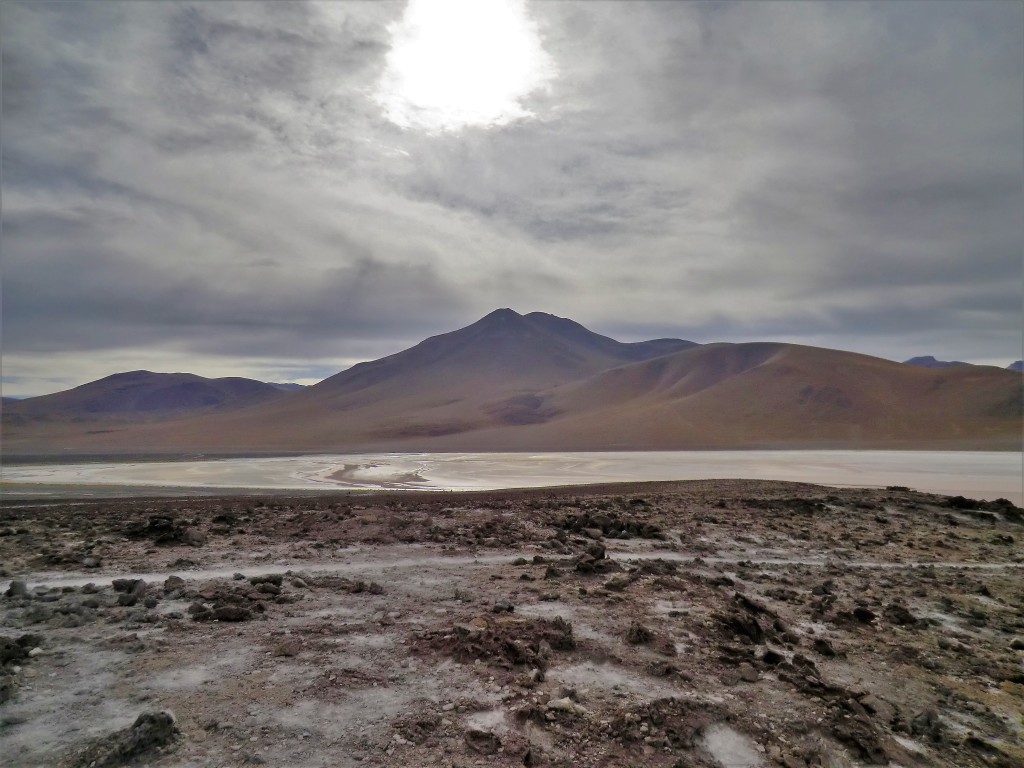 Mountains behind a lake