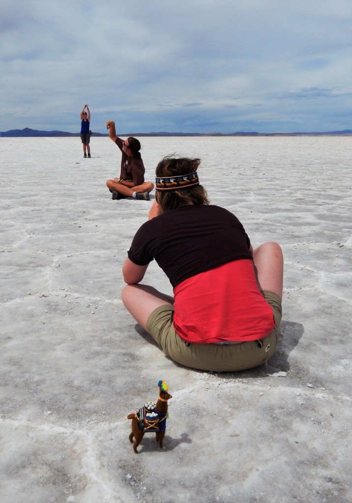 Behind the scenes as we attempt the odd perspective shots on the salt