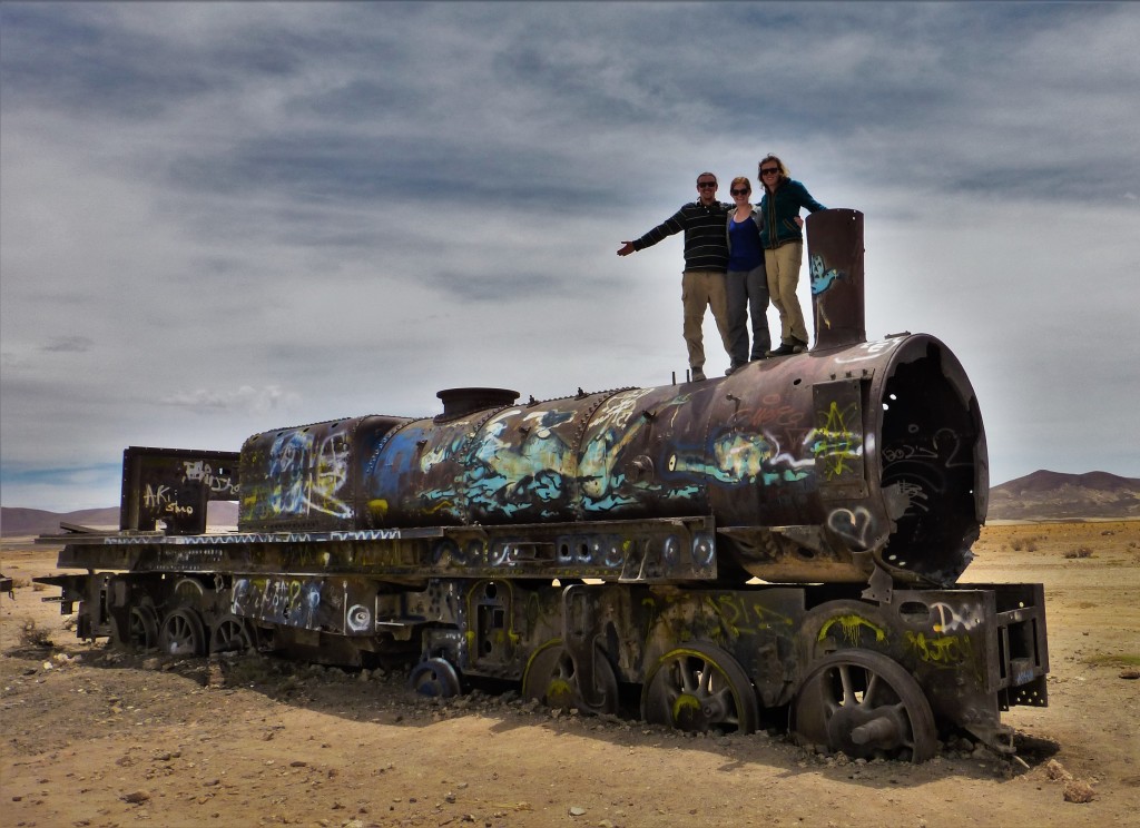 Graffiti covered train