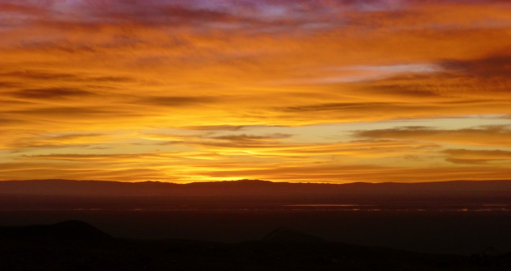 Sunset over the Atacama desert
