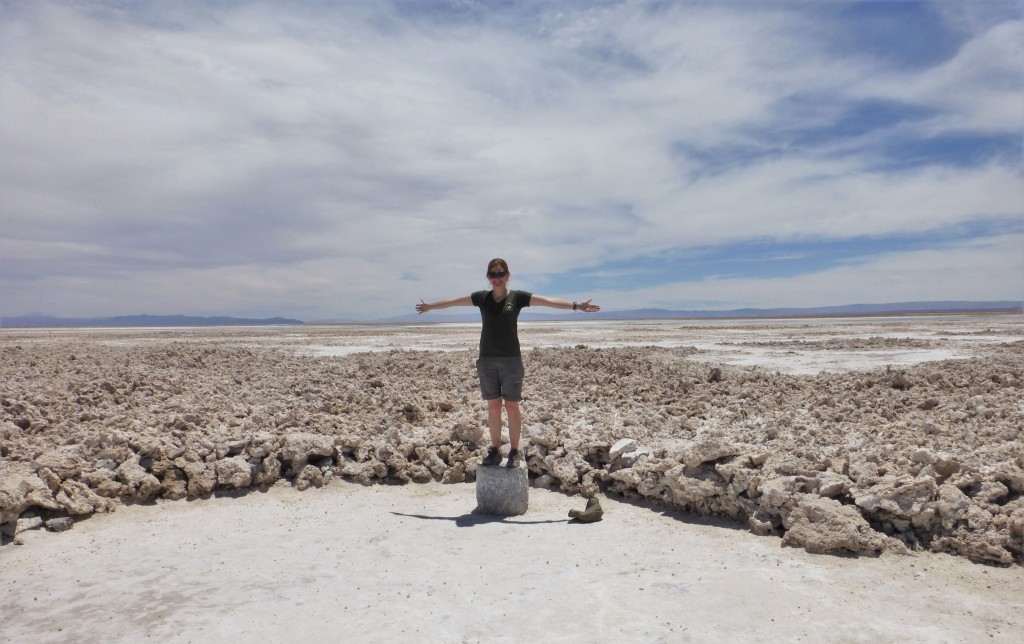 Feeling tall in the Salar de Atacama
