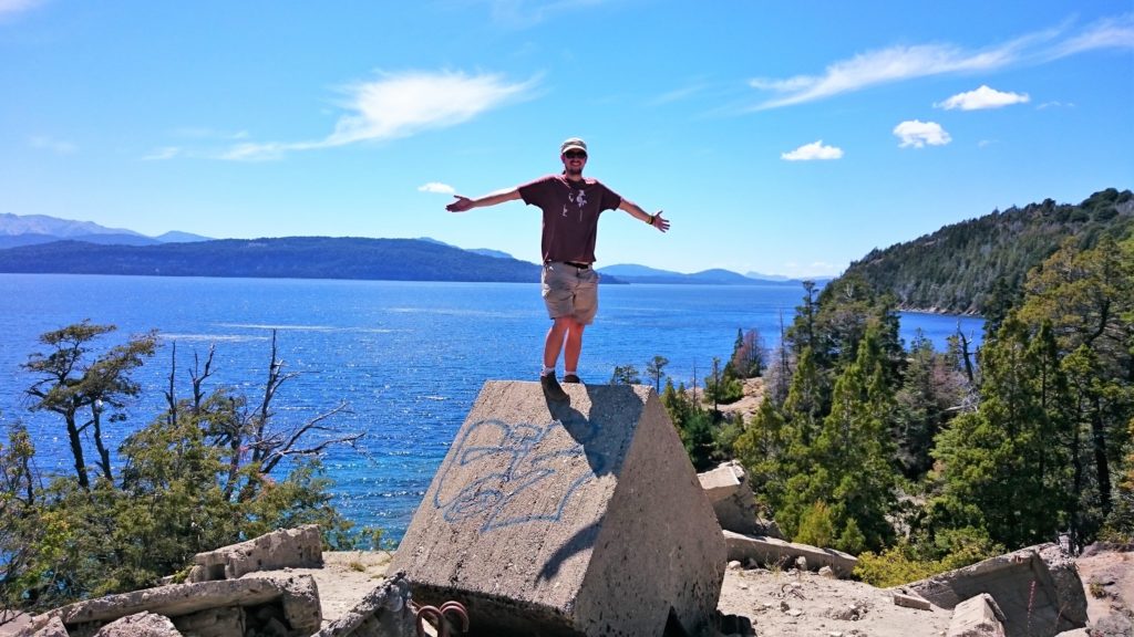 In front of lago Nahuel Huapi