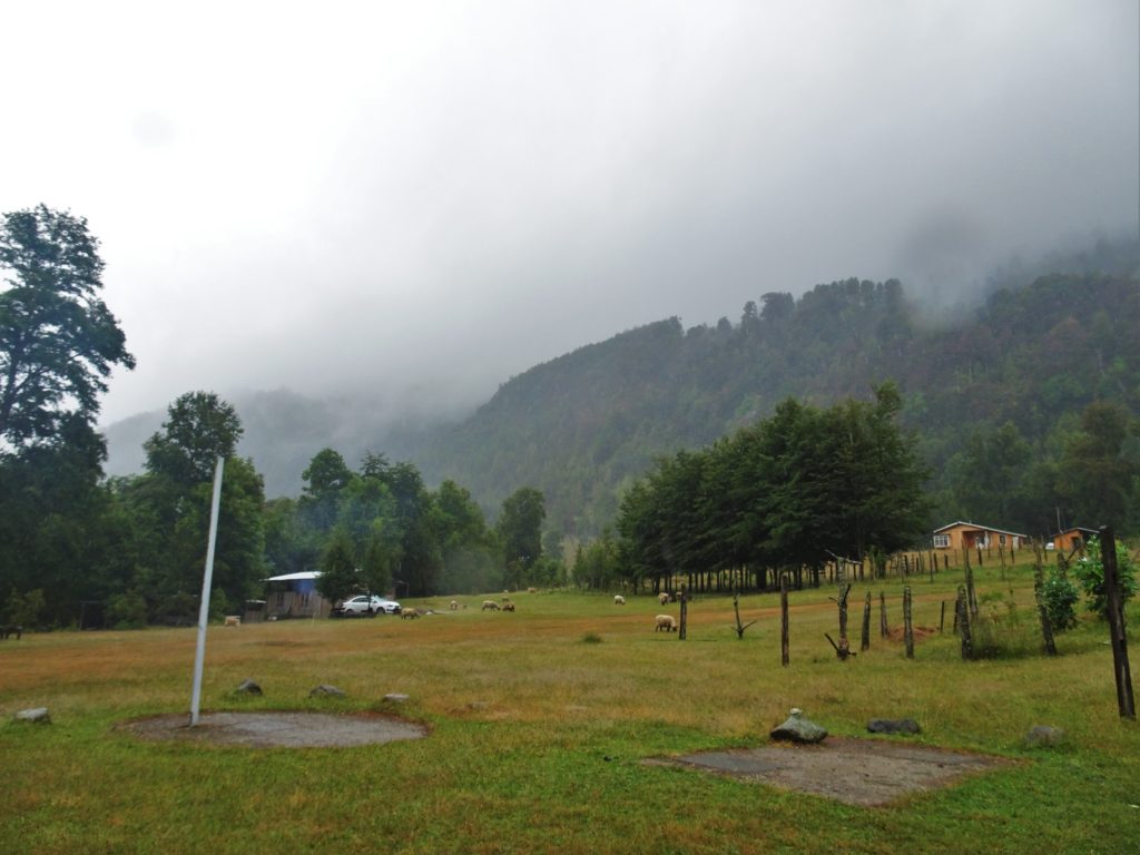 Our campsite in the countryside outside of Pucon