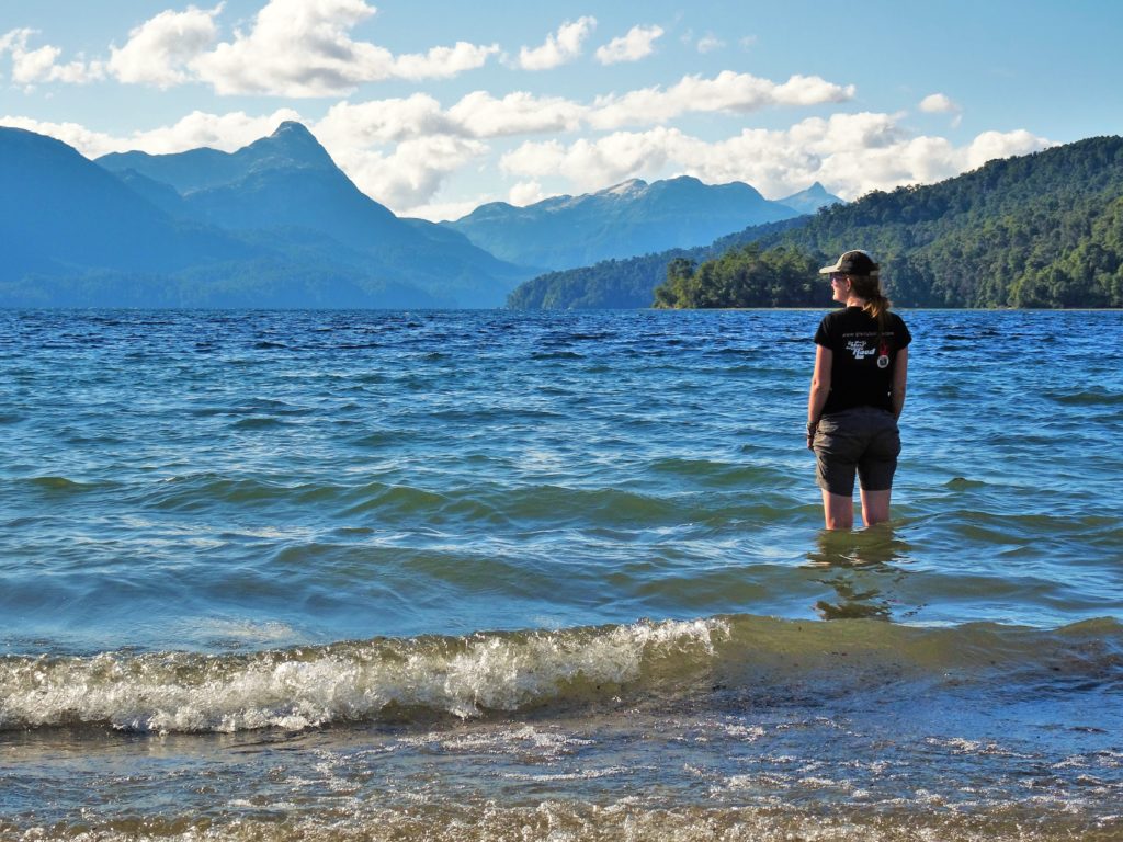 Alex paddling in one of the seven lakes