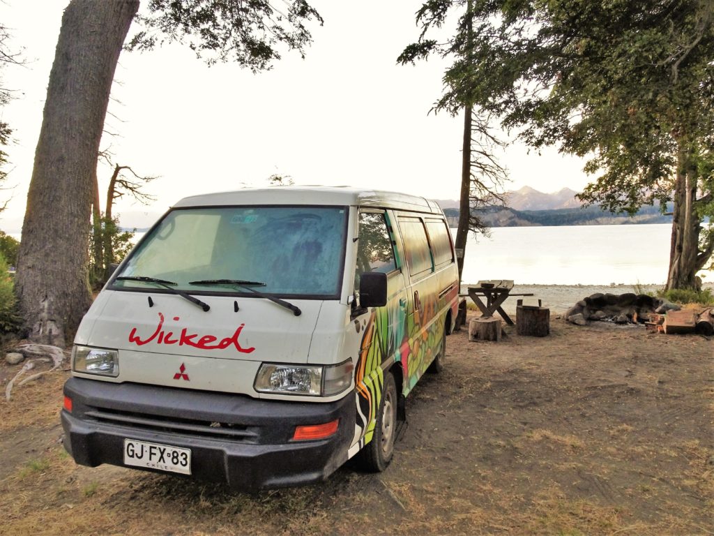 Camping spot on the lake shore (Lago Nahuel Huapi)