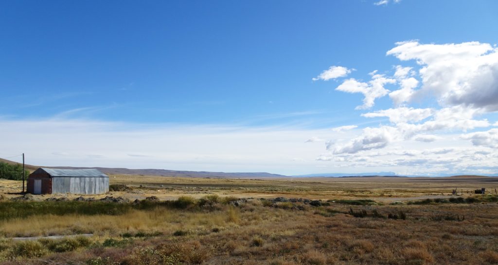 The view across the steppe from Bajo Caracoles, Argentina