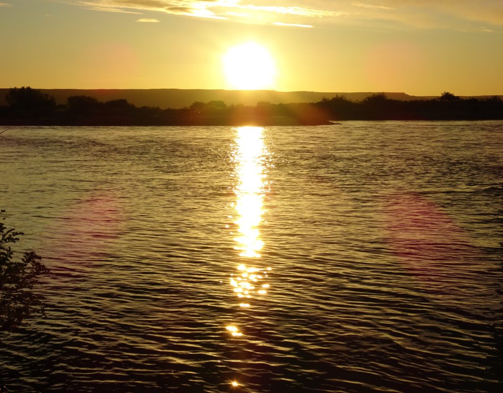 Sunset over the Patagonian steppe
