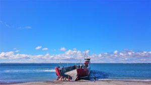 About to board the Patagonia to cross the Magellan Strait