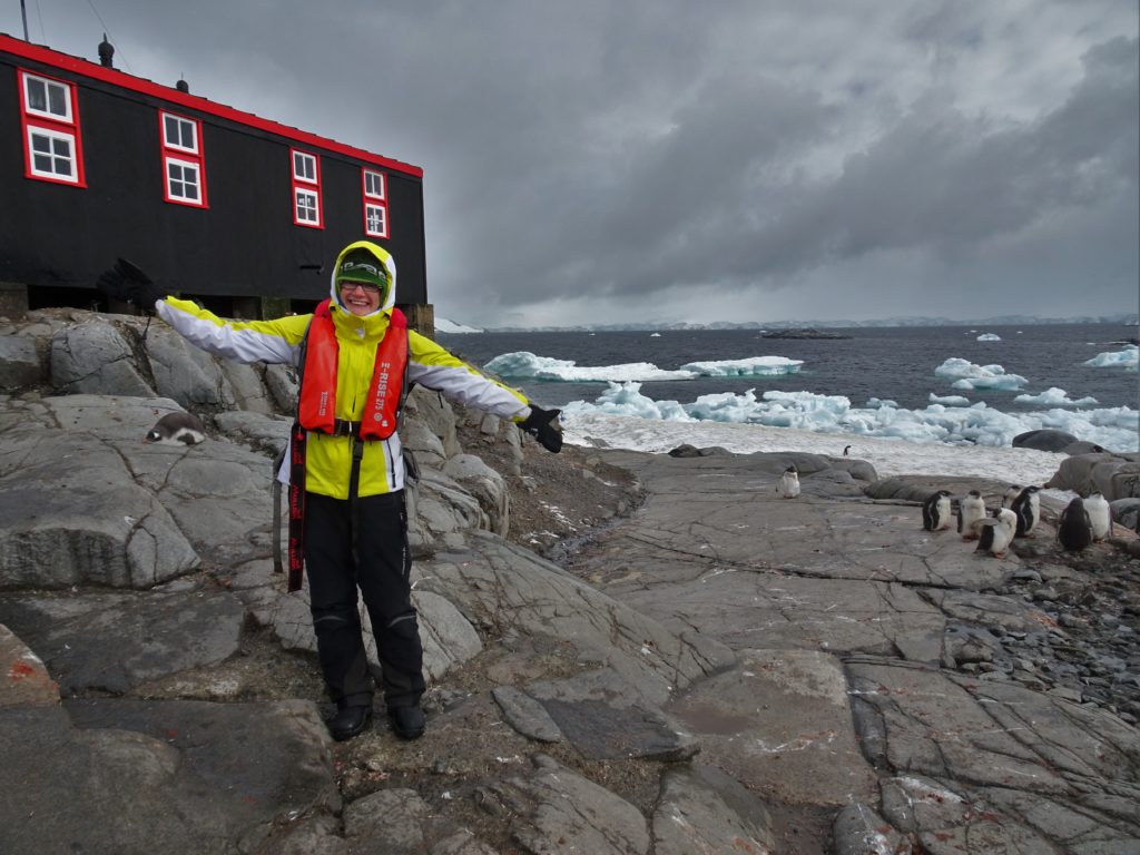 Alex at Port Lockroy
