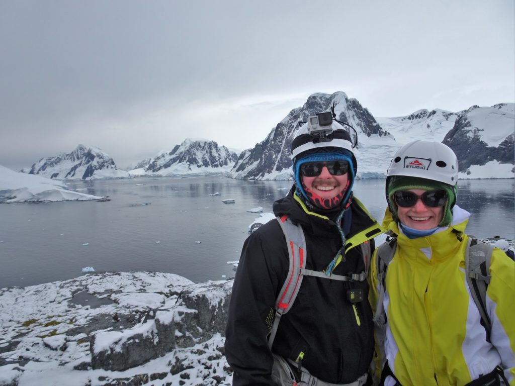 Enjoying the view from the top of Petermann Island